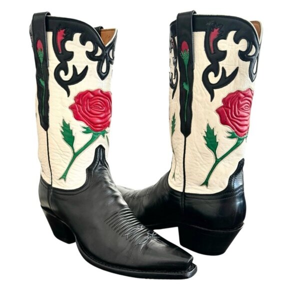 Lucchese Limited Edition Rose Western Cowboy Boots Women’s